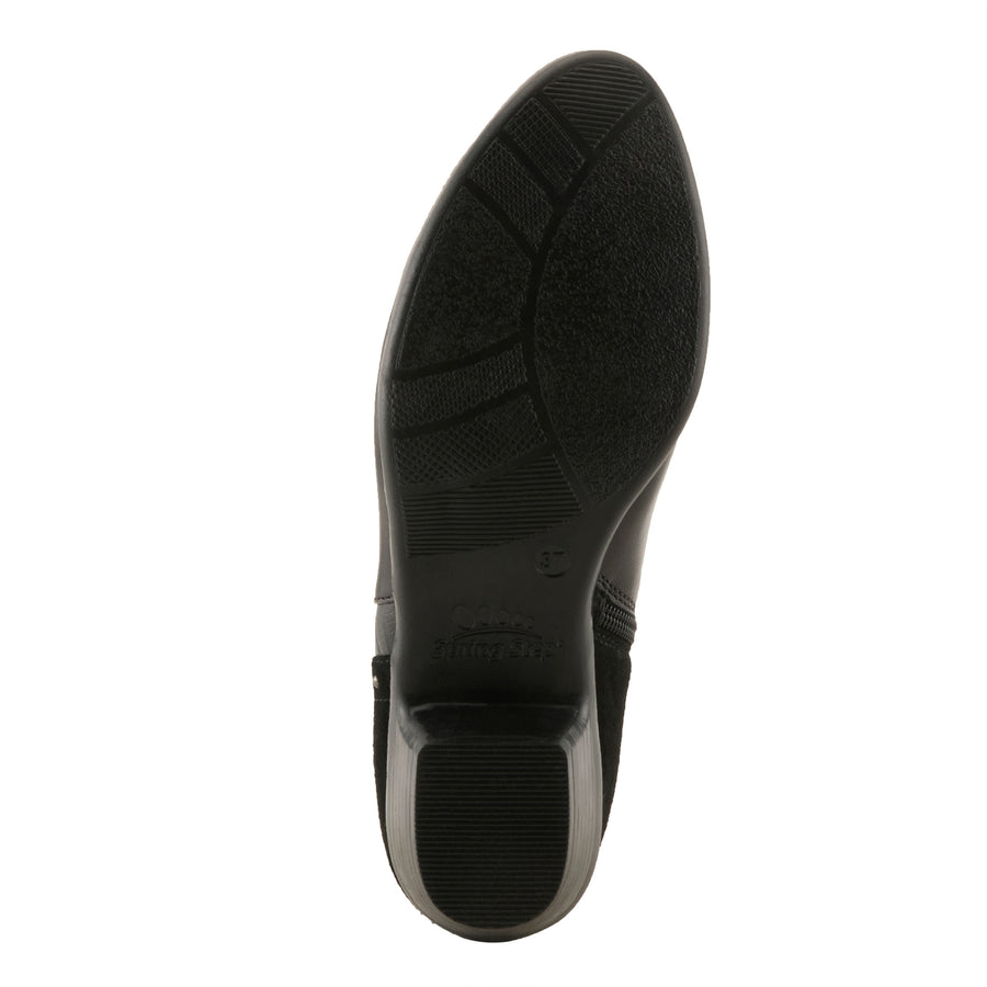 Spring Step Annelise Boots in black  sole view- Robin Boutique