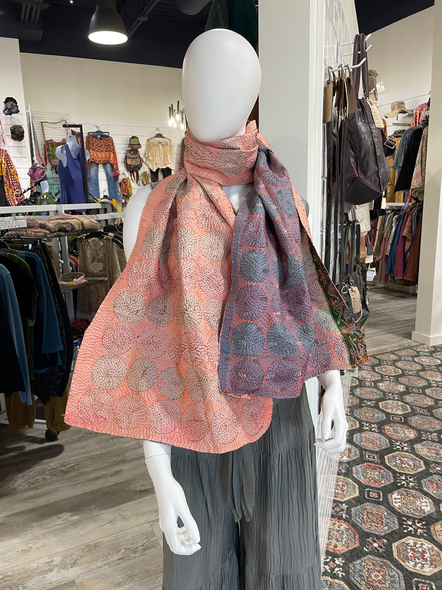 Silk Kantha Scarf #5015 by Robin