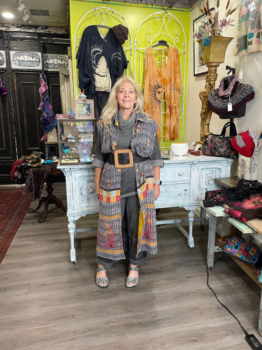 Mock Neck Double Gauze Tunic by Focus JG014 - Robin Boutique-Boutique 