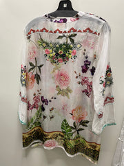 Floral Embroidered Mandarin Top by All About Her 5556