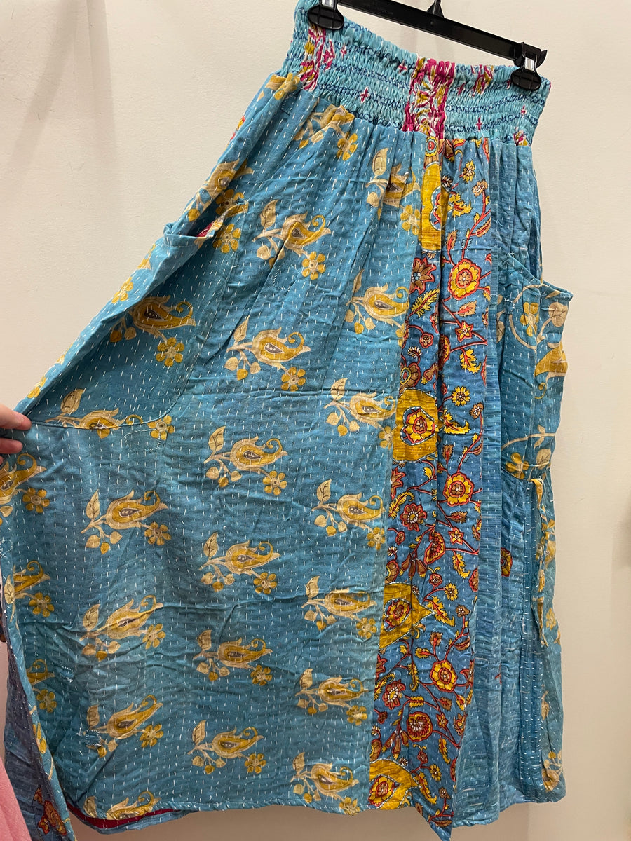 Pareo Kantha Butterfly Cargo Skirt #241 by Kantha Bae