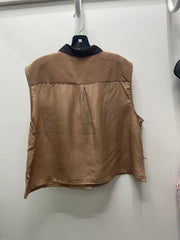 Reworked Sleeveless Flowy Crop Button Down #04