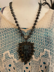 Labradorite Elephant Necklace