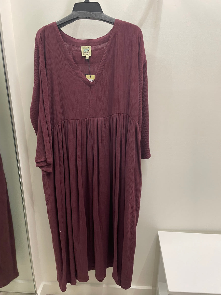 Breezy Afternoon Dress in Plum by Jaded Gypsy