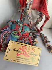 Boho Mixed Tassel Handmade Scarf Necklace