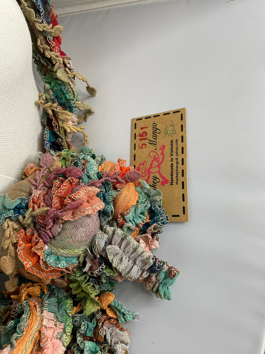 Boho Mixed Tassel Handmade Scarf Necklace