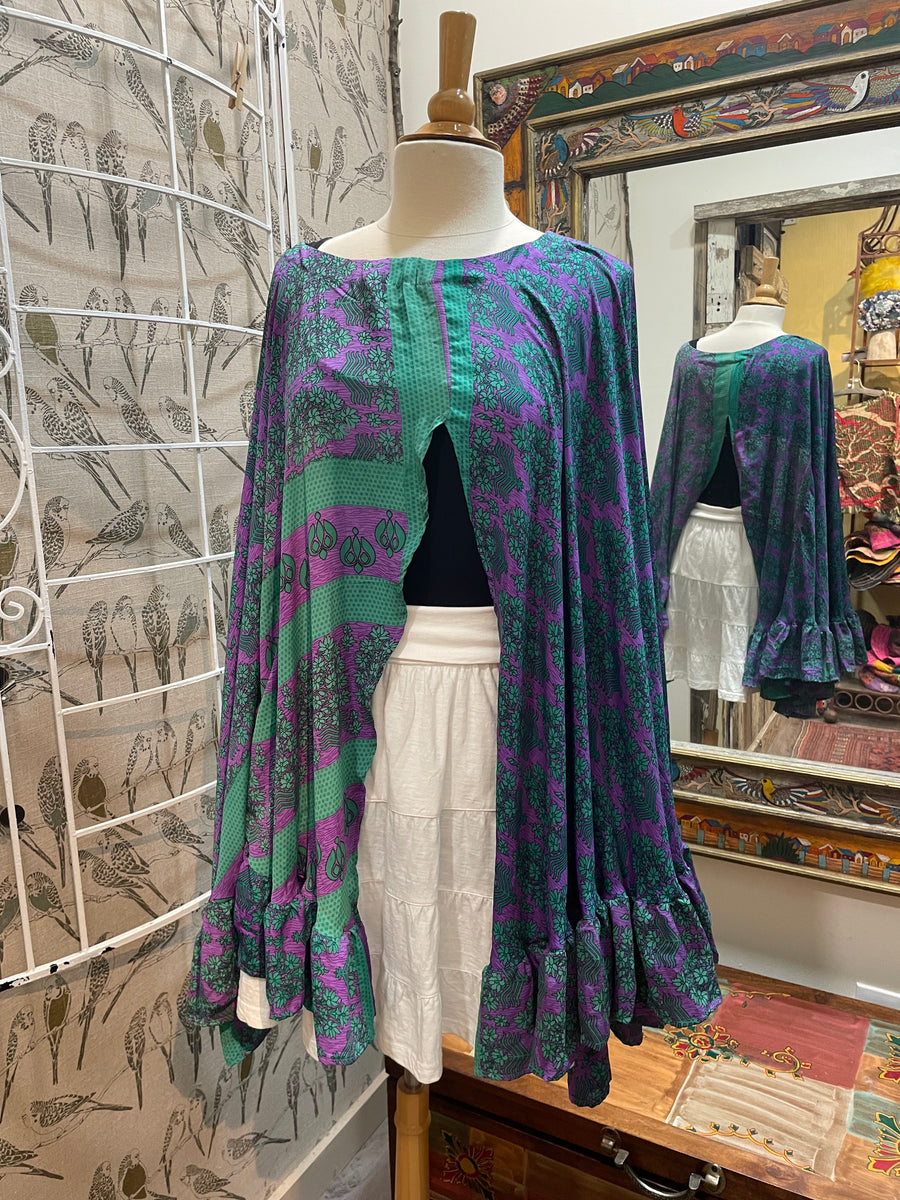 Silk Float Away Cape #013 by Kantha Bae