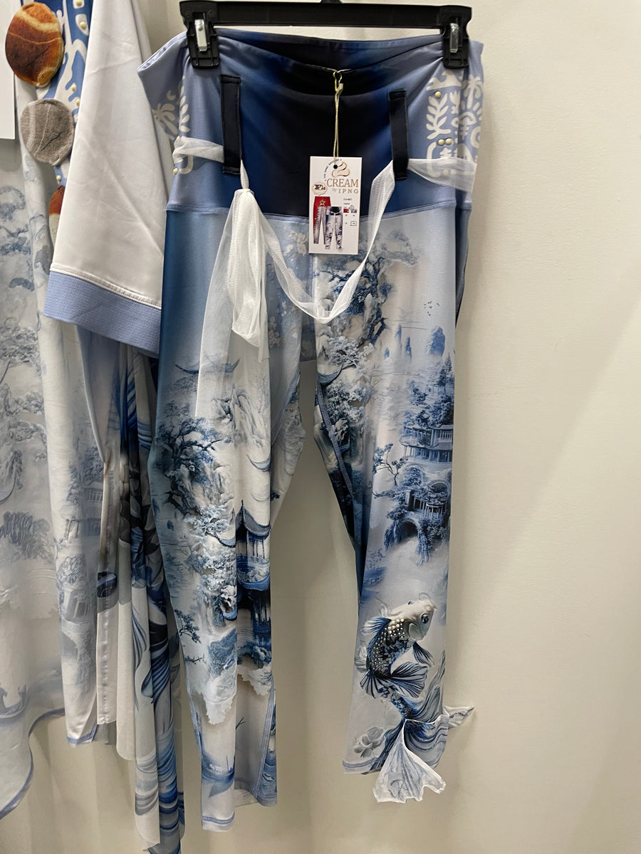 Leggings in Japanese Koi by IPNG Design