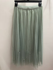 Fairy Pleated Mesh Skirt with Pearls by EllyNDale