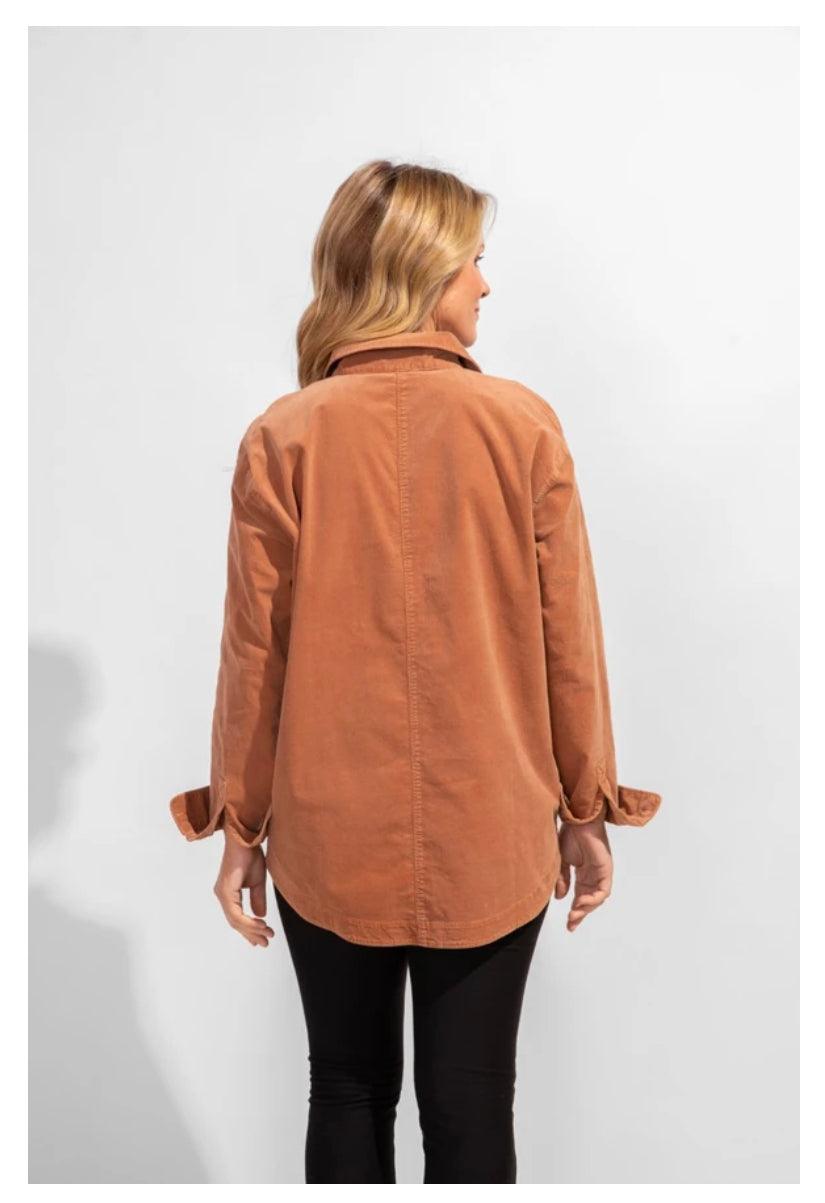 Corduroy Stretch Shacket by Escape - Robin Boutique-Boutique 
