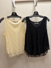 Sparkly Lace Tank Top by Origami