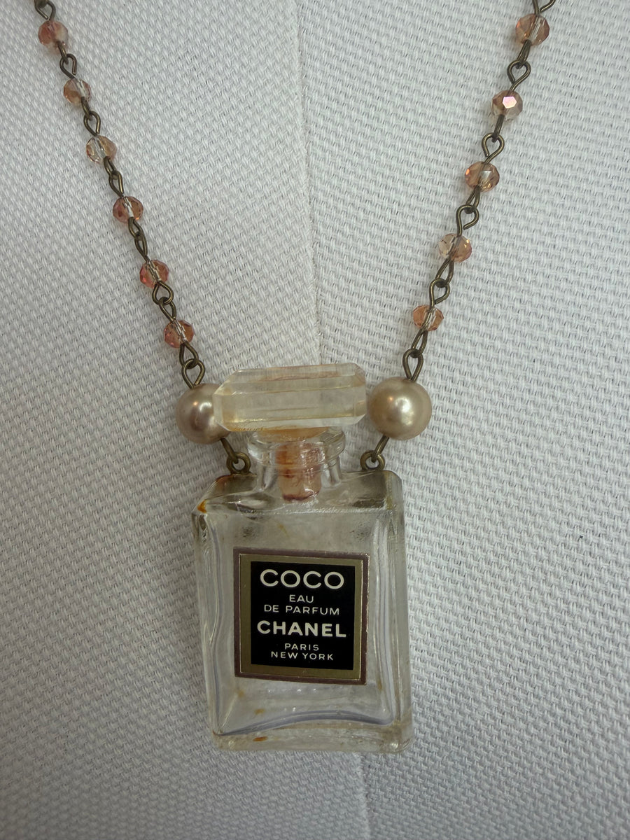 Vintage Coco Chanel Parfum Bottle Necklace by Gina