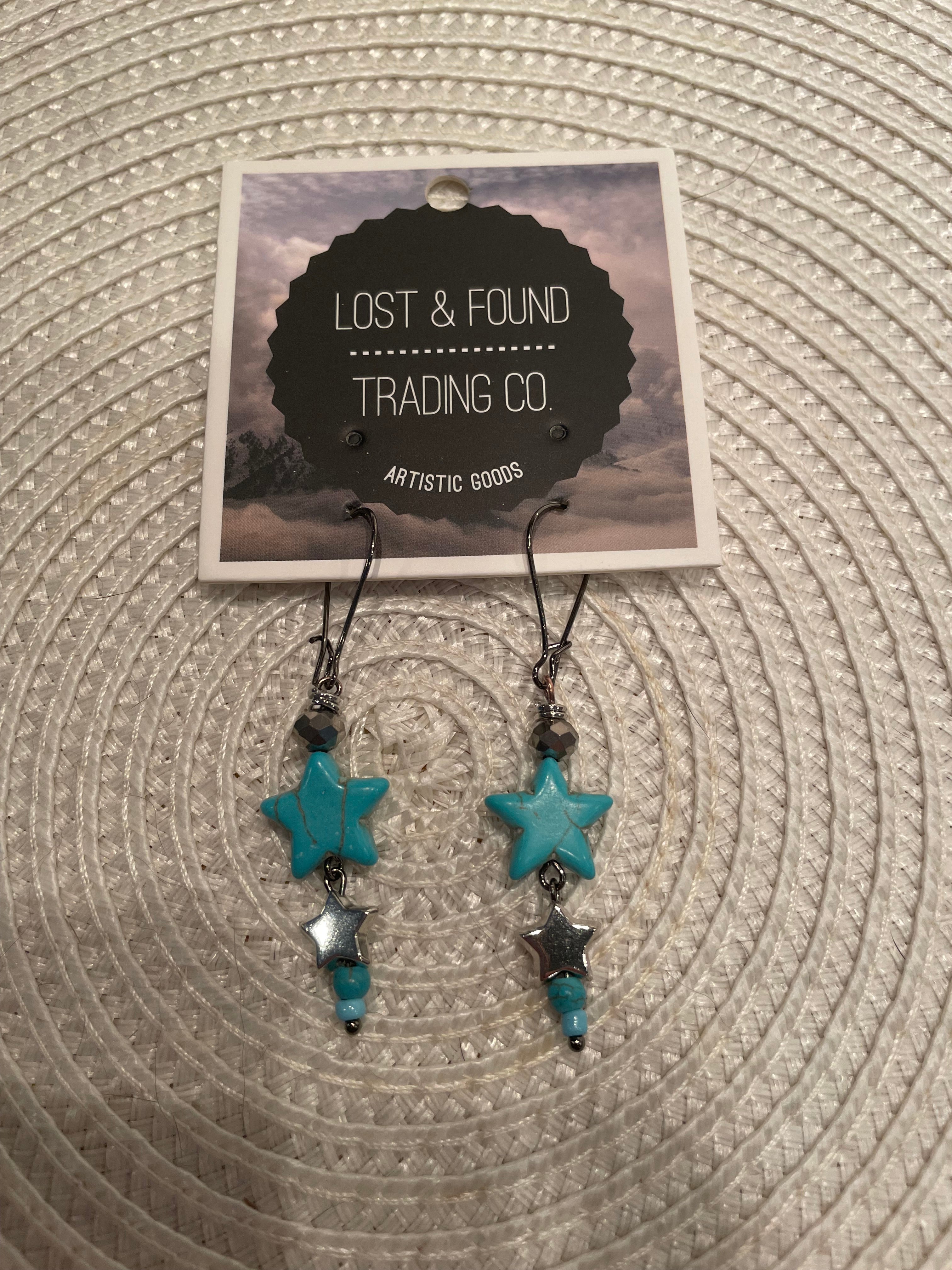 Double Star Drop Earrings