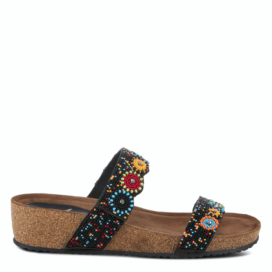 Azura Bahama Cork Wedge Multi Straps Sandal