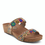Azura Bahama Cork Wedge Multi Straps Sandal