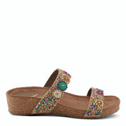Azura Bahama Cork Wedge Multi Straps Sandal