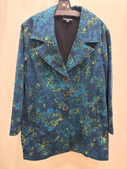 Stained Glass Floral Fleece Car Coat by Olivia