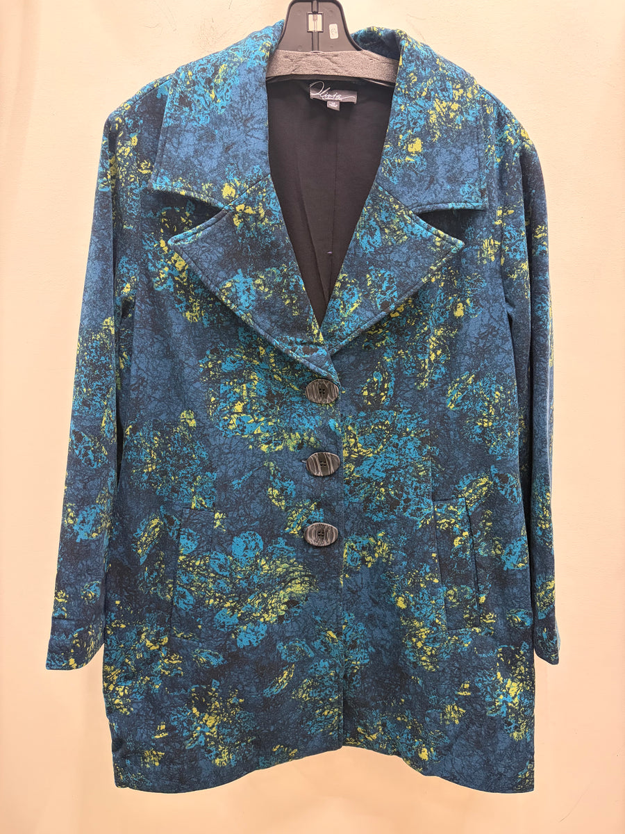 Stained Glass Floral Fleece Car Coat by Olivia