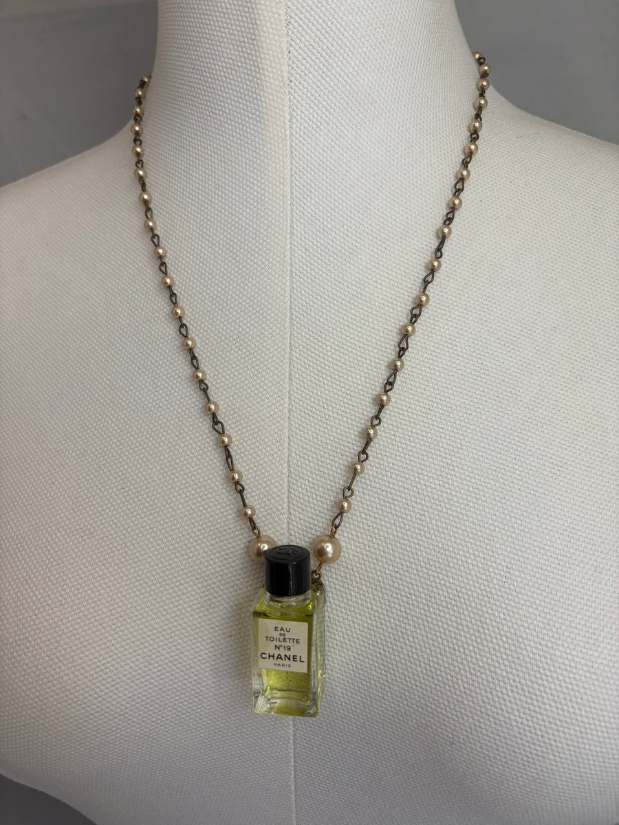 Vintage Chanel Parfum No.19 Bottle Necklace by Gina