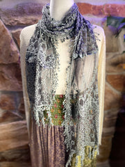 Boho Mixed Embroidered Handmade Scarf Necklace