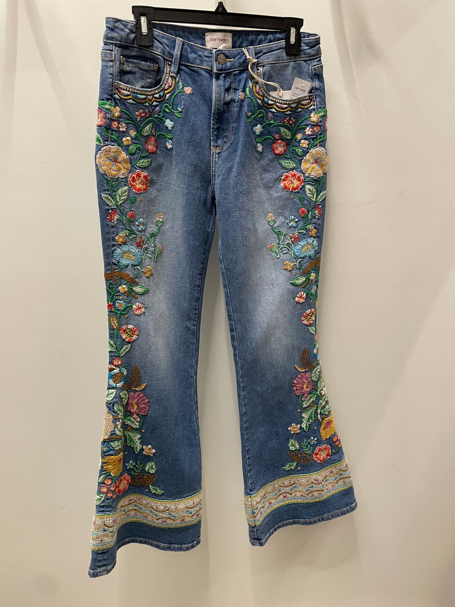 Farrah Flare in Gardenia Foulard Jean by Driftwood