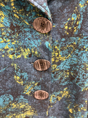 Stained Glass Floral Fleece Car Coat by Olivia