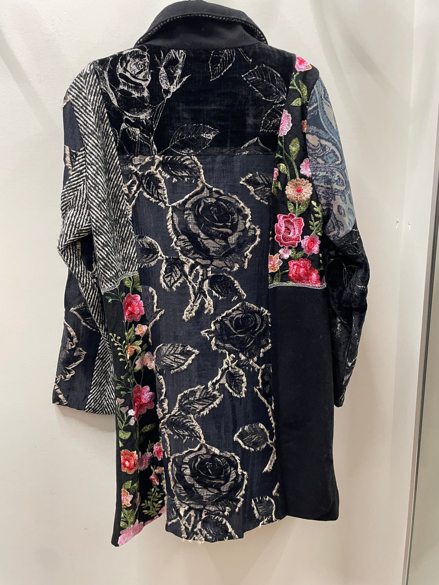 Mixed Media Jacket by Adore