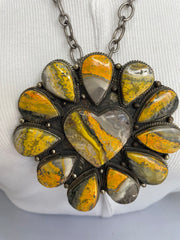 Bumble Bee Jasper Floral Love Short Necklace Robin Boutique