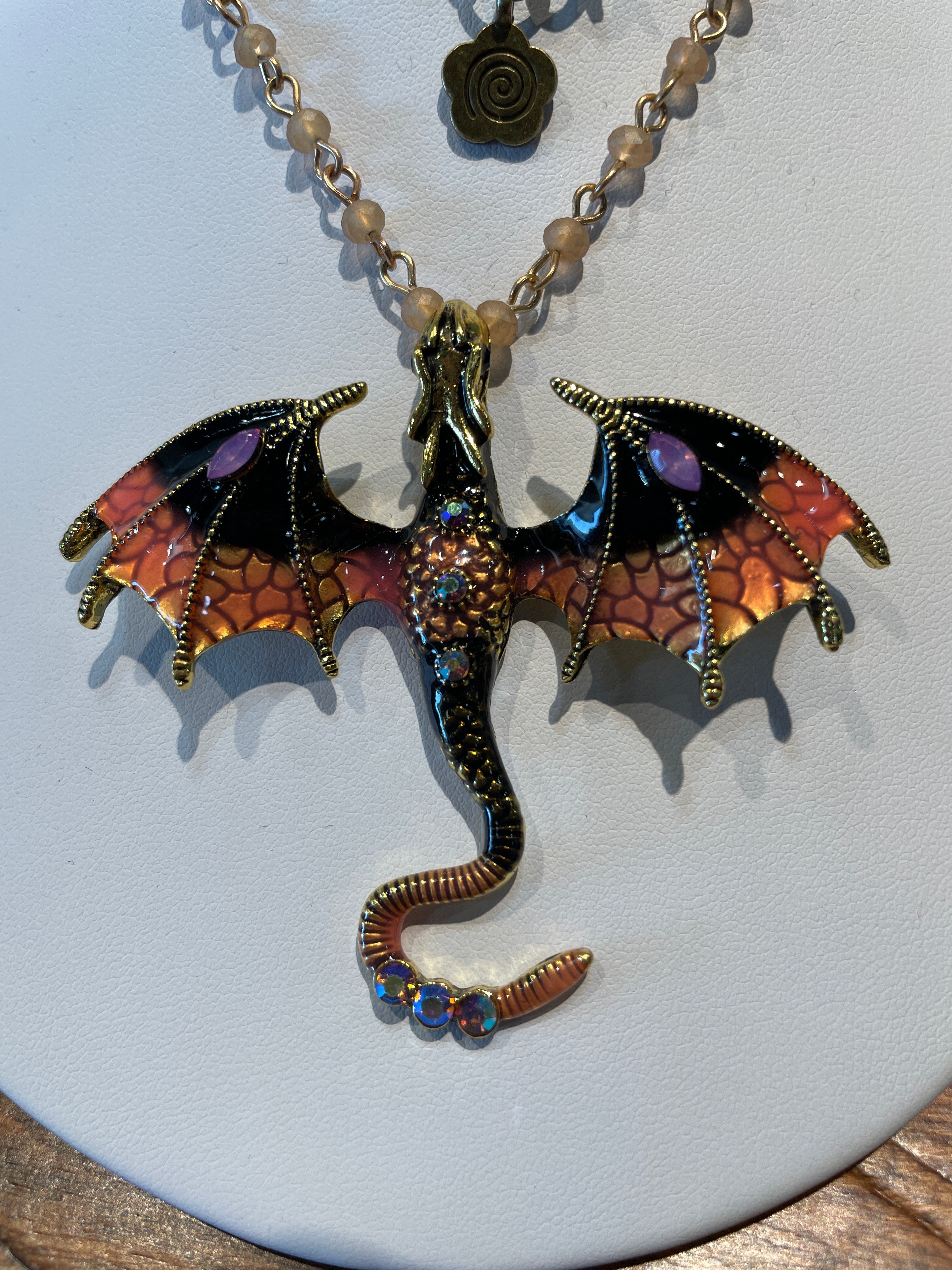 Flying Dragon Necklace by Gina