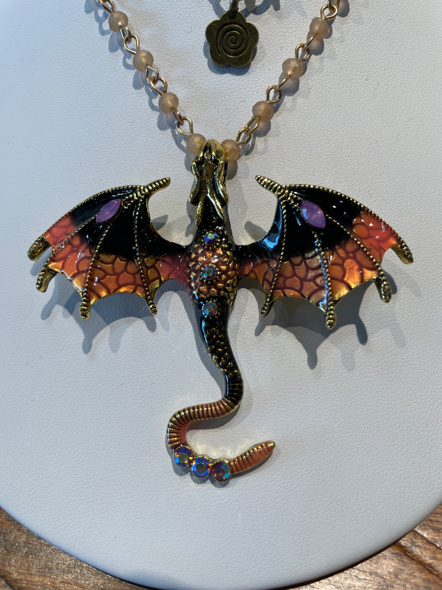 Flying Dragon Necklace by Gina
