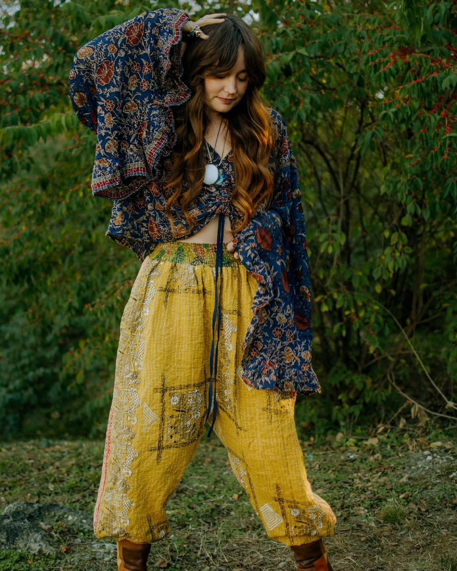 Bell Sleeve Butterfly Top #45 by Kantha Bae