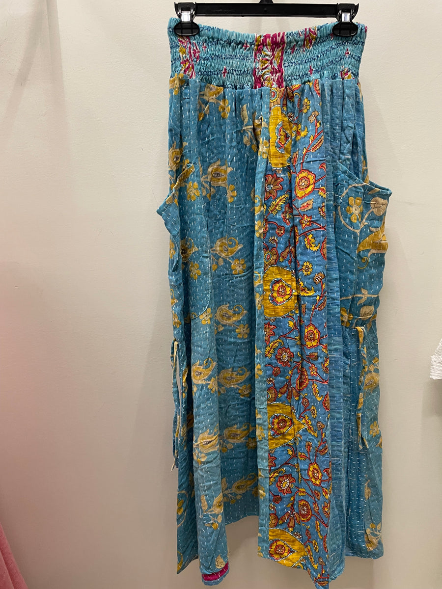 Pareo Kantha Butterfly Cargo Skirt #241 by Kantha Bae