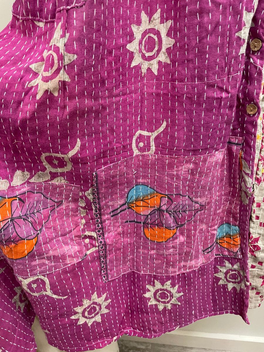 Pareo Kantha Butterfly Cargo Skirt #012 by Kantha Bae