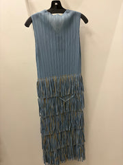 Pleated Metallic Fringe Dress by EllyNDale