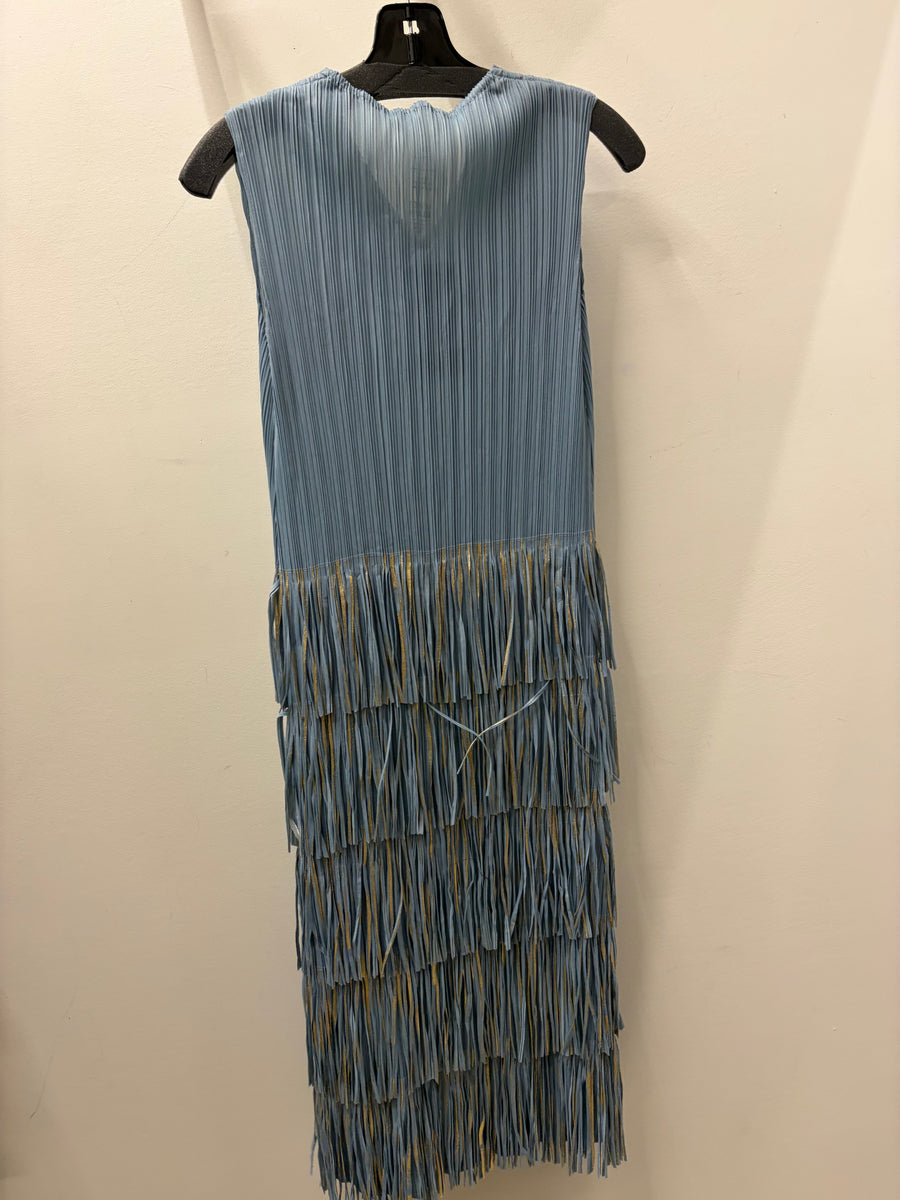 Pleated Metallic Fringe Dress by EllyNDale