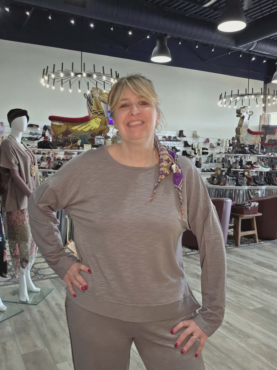 Modal Spandex Terry Front Back Pullover by Escape by Habitat 26836 Robin Boutique