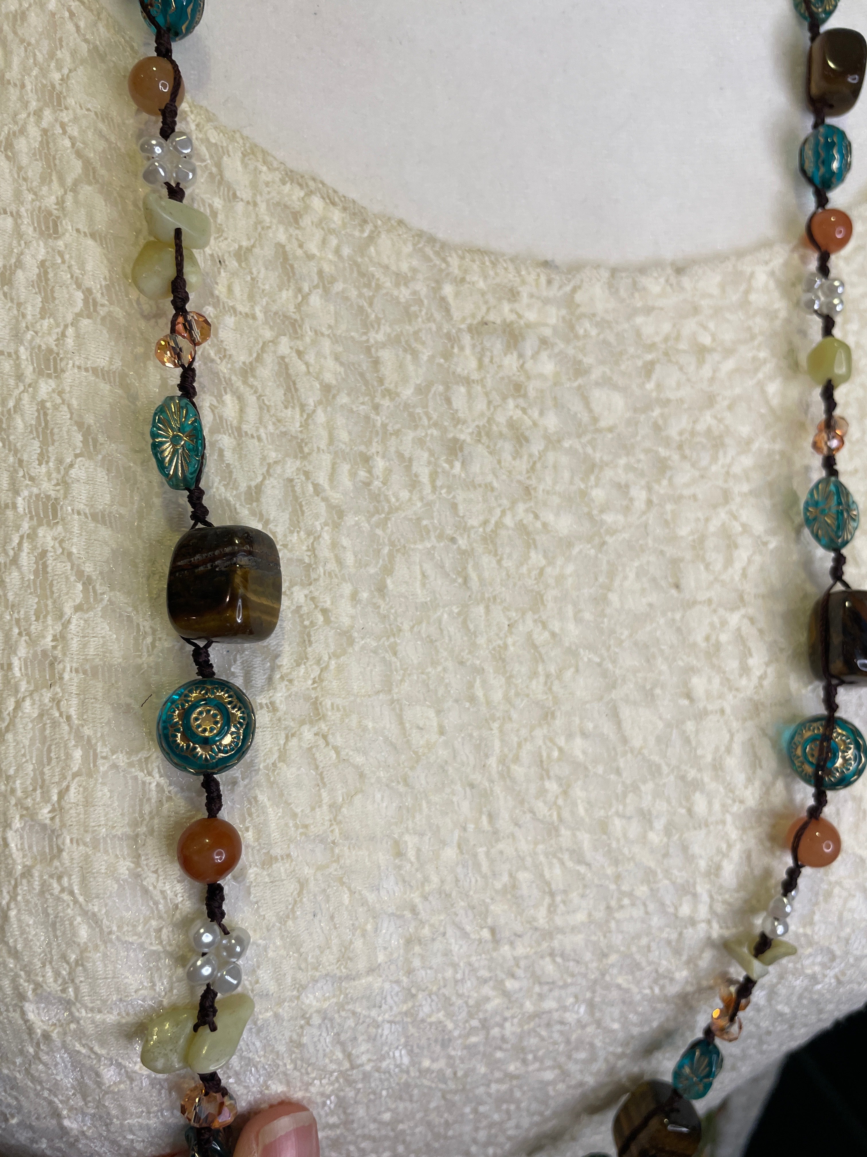 Tiger Eye Beaded Necklace