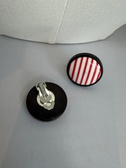 Circle Stripe Acrylic Earrings by The Vintage Jewel