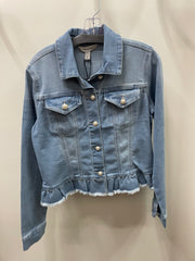 Pearl Peplum Denim Jacket from Robin Boutique.