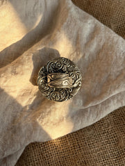 Midnight Rose Adjustable Ring by Tara Gasparian