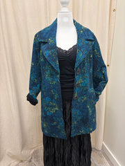 Stained Glass Floral Fleece Car Coat by Olivia
