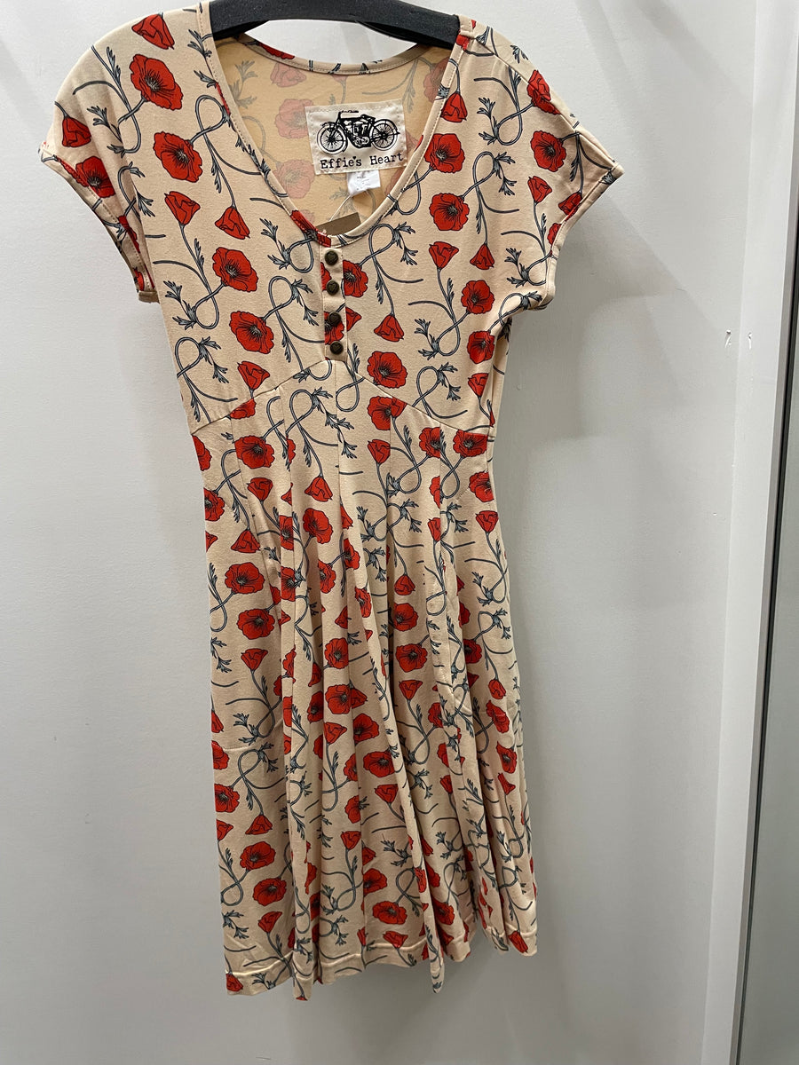 Besi Dress in Sun Poppy Print by Effie's Heart