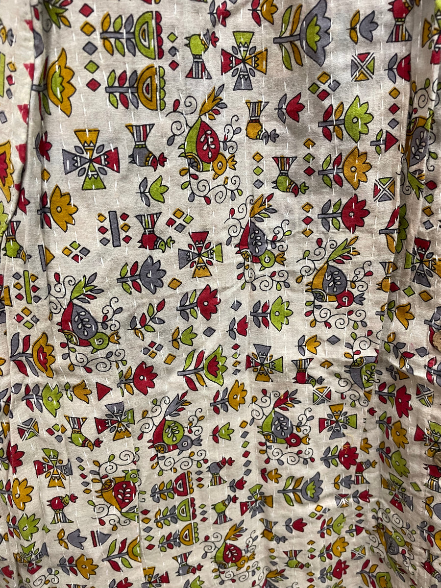 Pareo Kantha Butterfly Cargo Skirt #179 by Kantha Bae