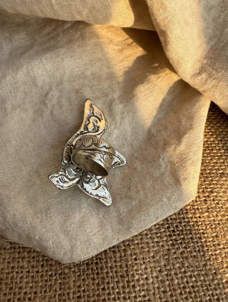 Free Spirit Turquoise Bird Ring Adjustable Ring by Tara Gasparian