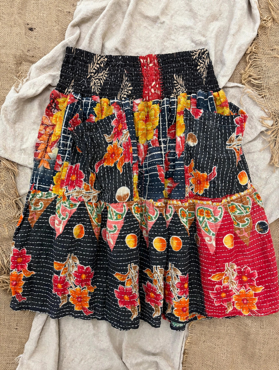 Pareo Kantha Meadow Skirt #018 by Kantha Bae