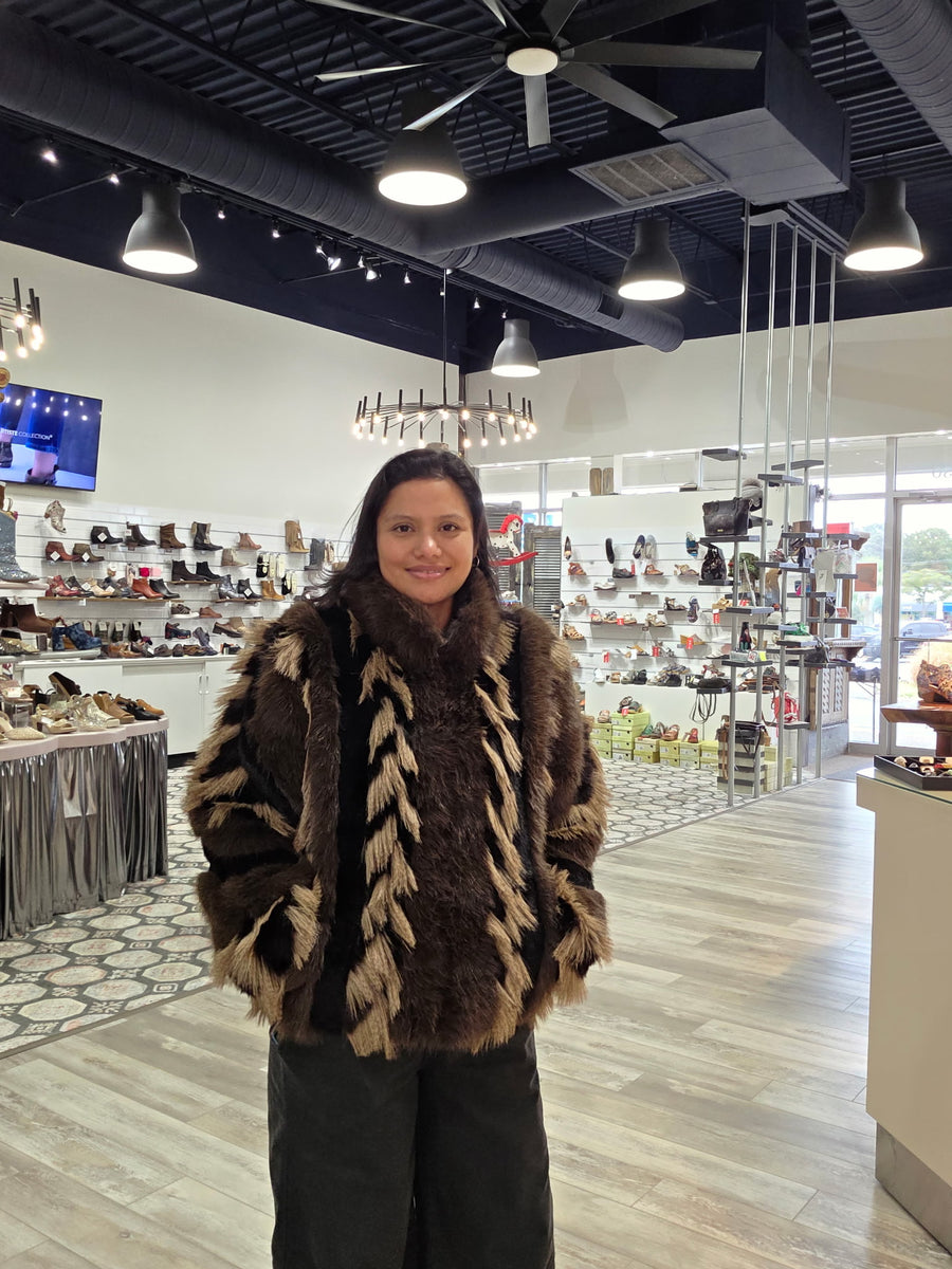 Untamed Earth Faux Fur Jacket By Azalea Wang