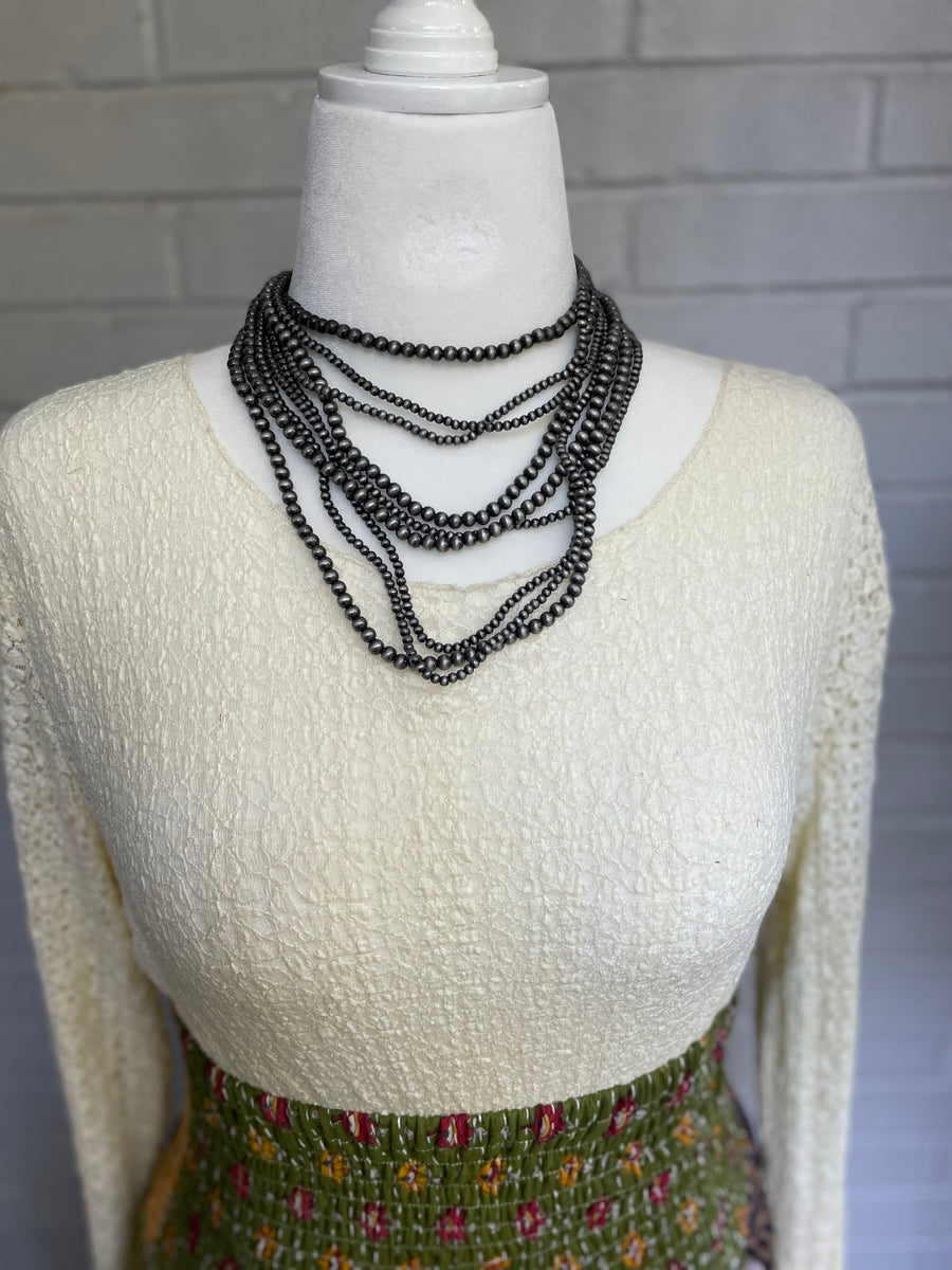 Multi Strand Navajo Pearl Necklace