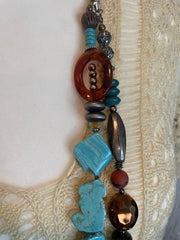 Double Strand Chunky Bead Necklace