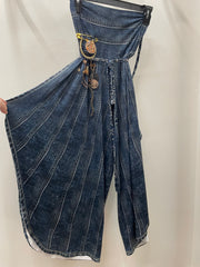 IPNG Design Loose Pants Jumpsuit in Illusion Denim Milk