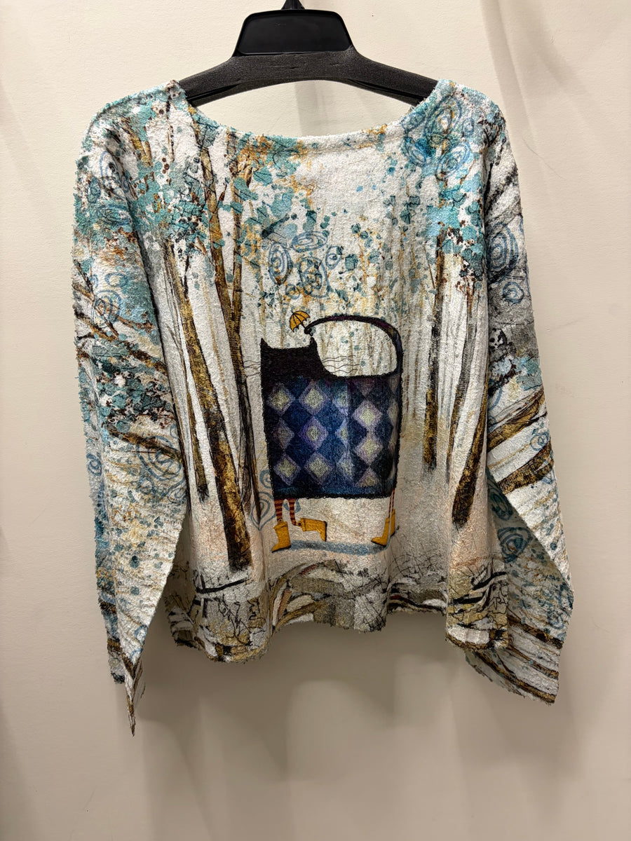 Long Sleeve Pullover in Stormy Stroll by Inoah